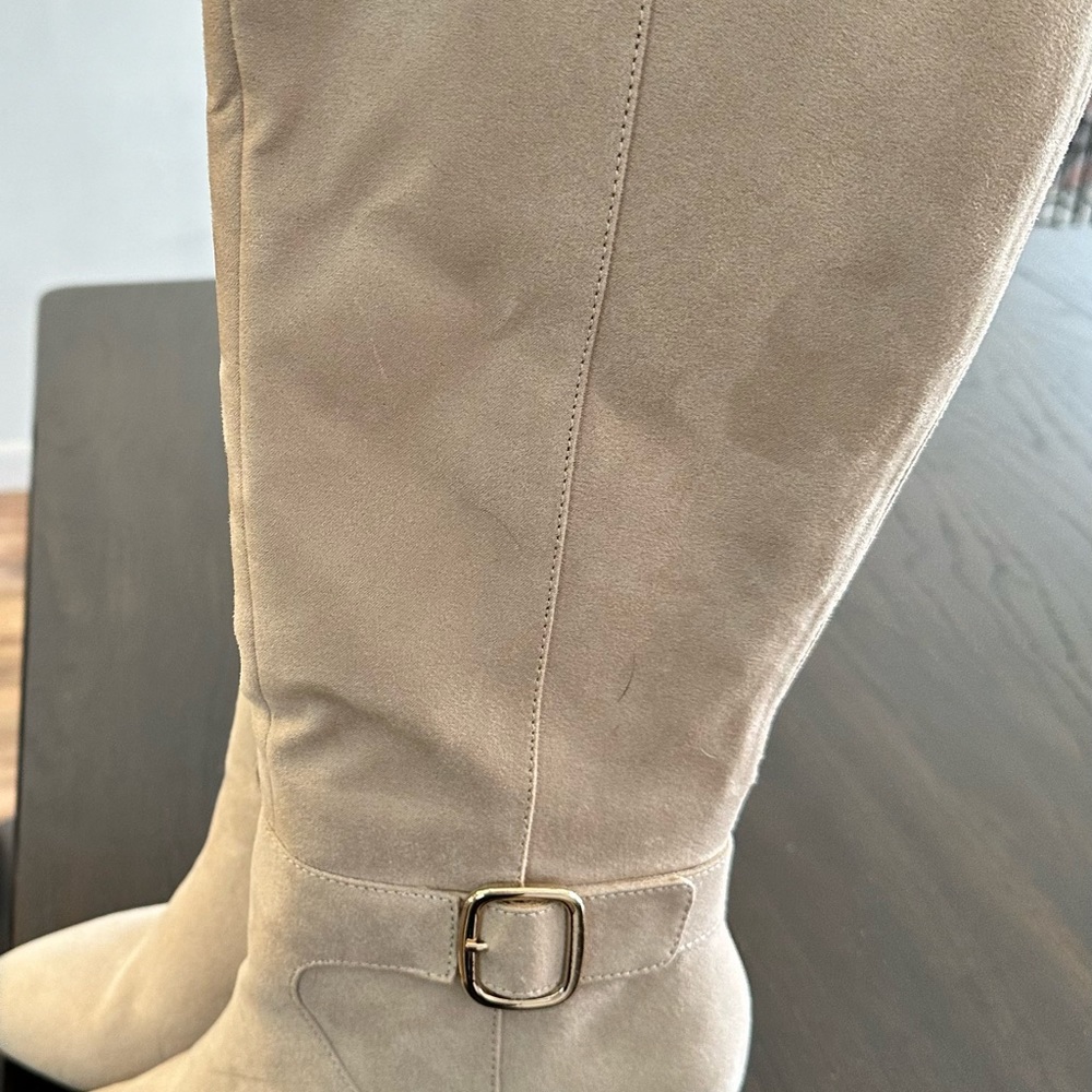 High Heel Suede Buckle Boots brand new size 6 in a half - Picture 5 of 11